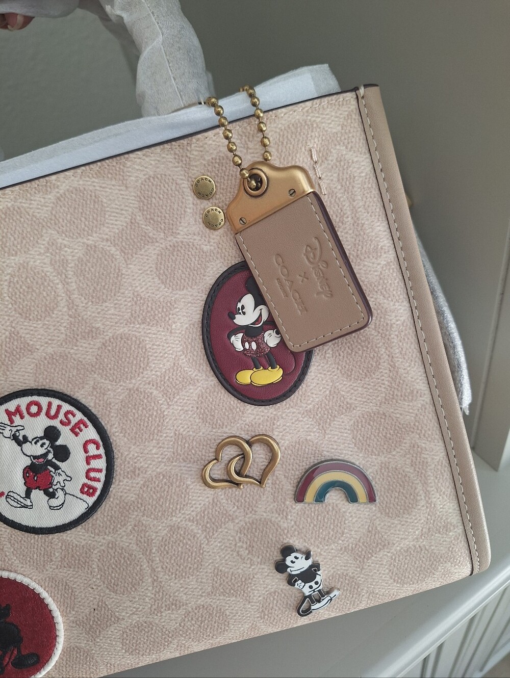 COACH C6105 Disney X Coach Rogue 25 In Signature Canvas With Patches NWT - Picture 7 of 14